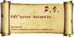 Pásztor Valentin névjegykártya