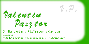 valentin pasztor business card